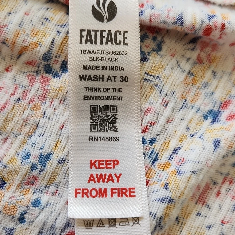 Fat Face Women's Cotton Floral T-Shirt Size 2 - Picture 6 of 14